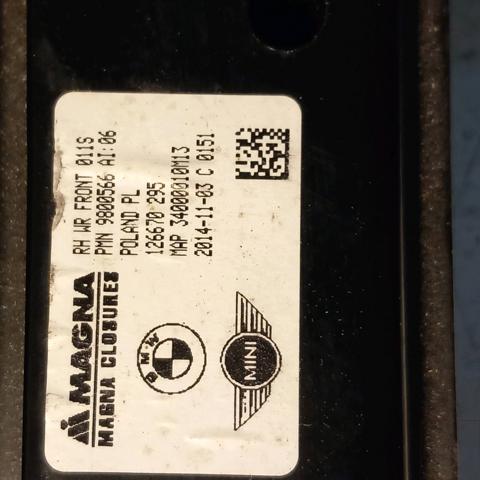 Mechanizm podnoszenia szyby drzwi przednich prawych 51339805670 BMW