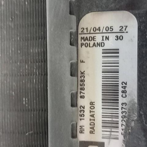 Chłodnica silnika 51773194 FIAT
