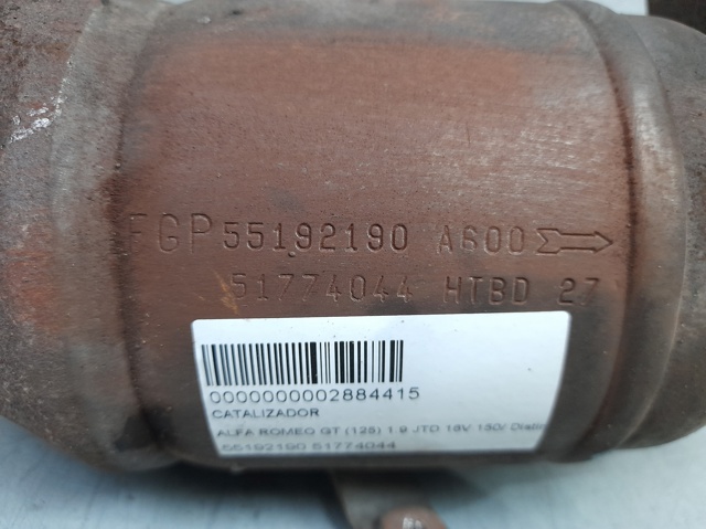 Konwerter-katalizator 51774044 FIAT
