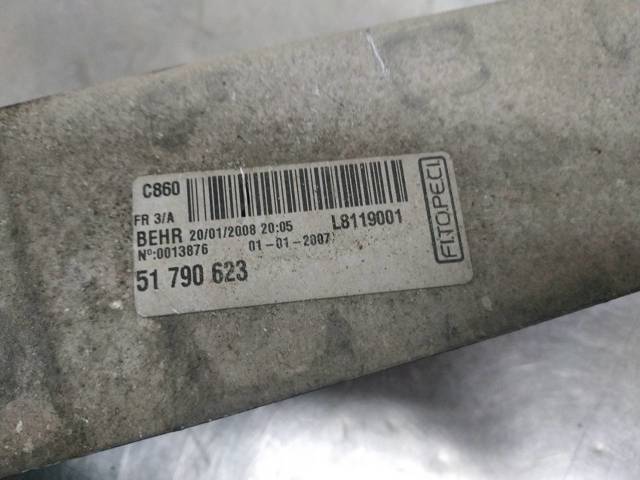 Chłodnica intercoolera 51790623 PEUGEOT
