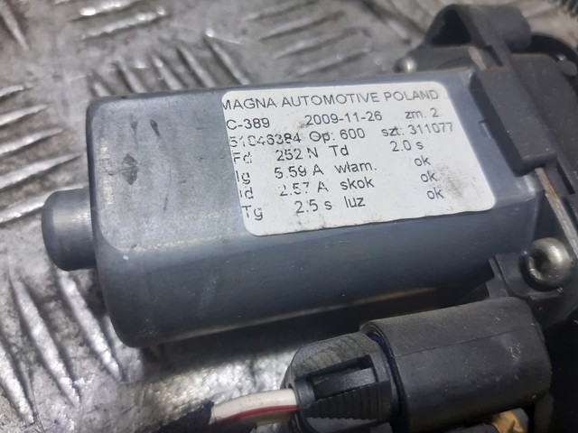 Mechanizm podnoszenia szyby drzwi przednich prawych 51846384 FIAT