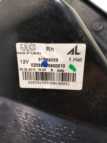 Lampa zespolona tylna prawa 51888059 FIAT