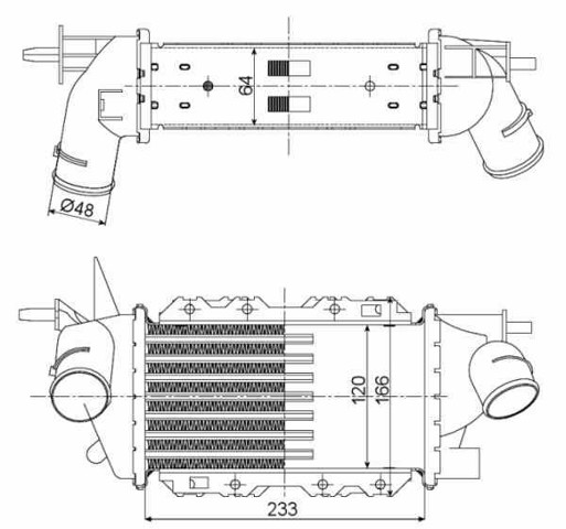 Chłodnica intercoolera 52475657 OPEL