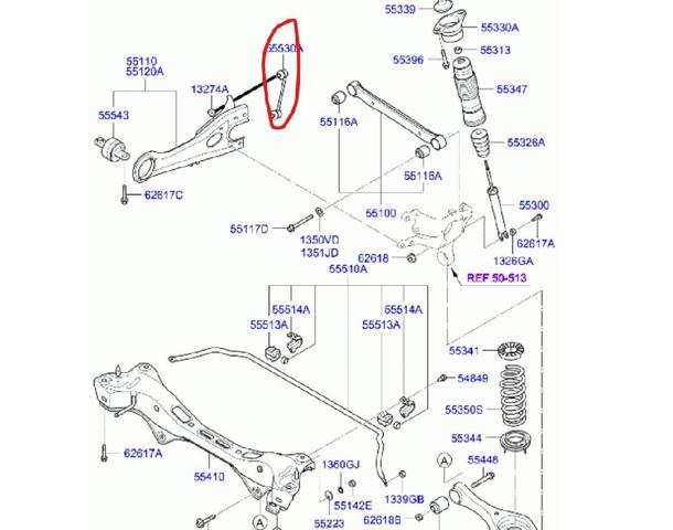 Łącznik stabilizatora tylnego 555301H000 HYUNDAI