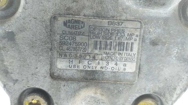Sprężarka klimatyzacji 592475900 FIAT