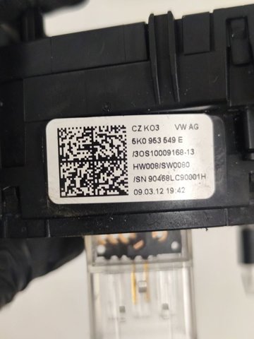 Pierścień kontaktowy AIRBAG, taśma kierownicy  5K0953549E VAG