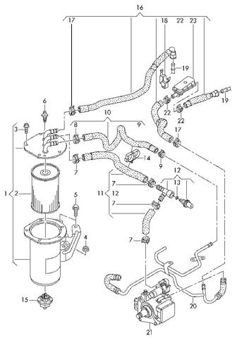 Zawór zwrotny filtra paliwa Seat Ibiza 5 KJ1, KJG