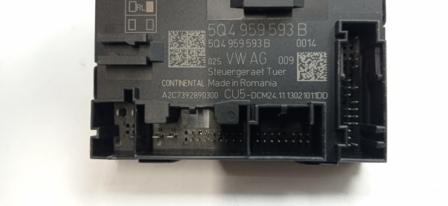 Blok komfortu przednich drzwi 5Q4959593B VAG