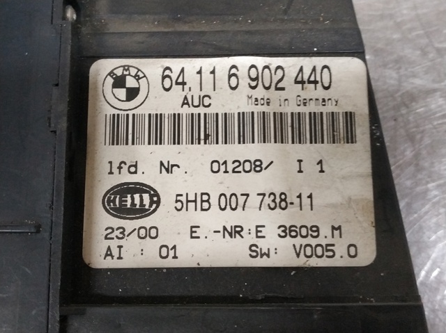 Sterownik trybów ogrzewania/klimatyzacji 64116902440 BMW