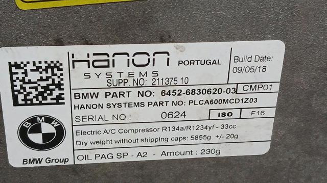 Sprężarka klimatyzacji BMW 5 G30, F90