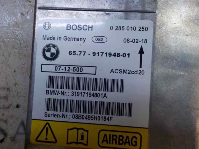 Sterownik poduszki bezpieczeństwa 65779240083 BMW
