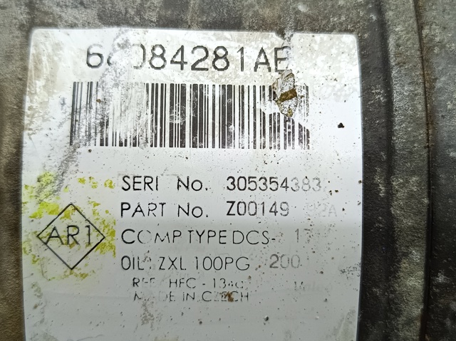 Sprężarka klimatyzacji 68084281AE Fiat/Alfa/Lancia