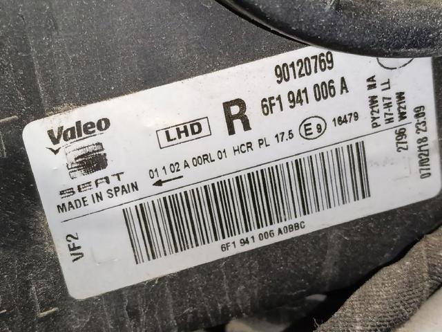 Reflektor prawy Seat Ibiza 5 KJ1, KJG