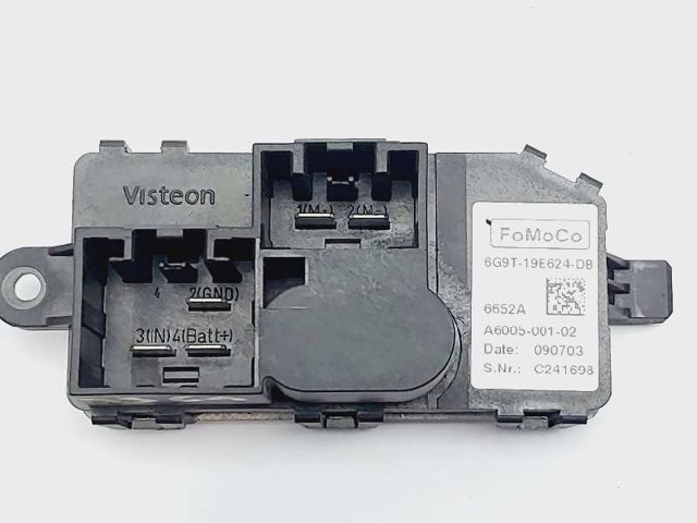 Rezystor wentylatora nagrzewnicy (ogrzewacza kabiny) 6G9T19E624DB FORD