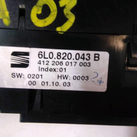 Sterownik trybów ogrzewania/klimatyzacji 6L0820043E4X4 VAG