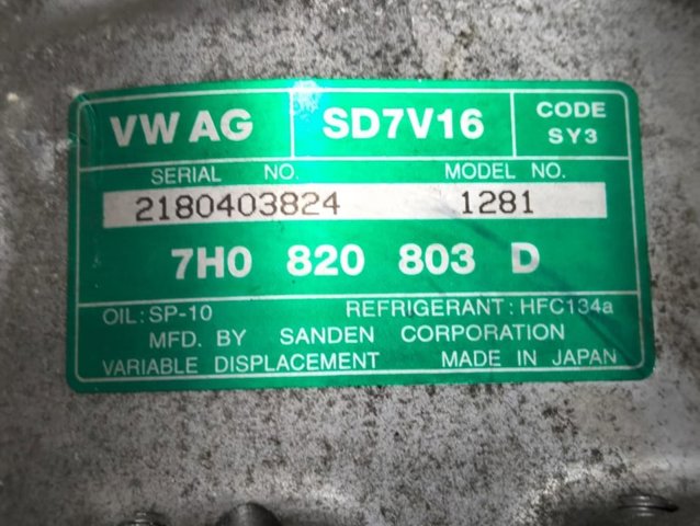 Sprężarka klimatyzacji 7H0820803D VAG