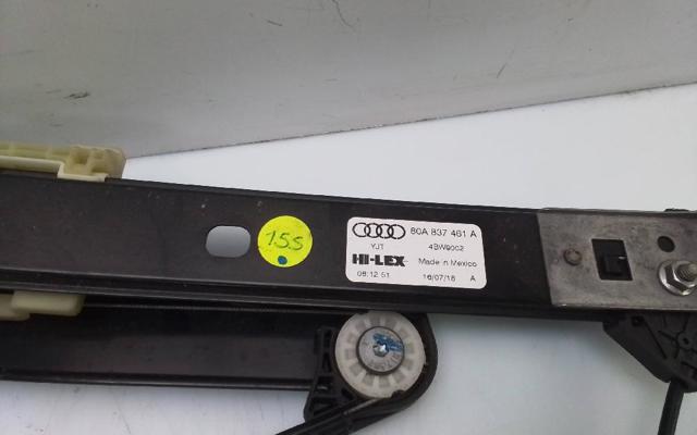 Mechanizm podnoszenia szyby drzwi przednich lewych 80A837461A VAG