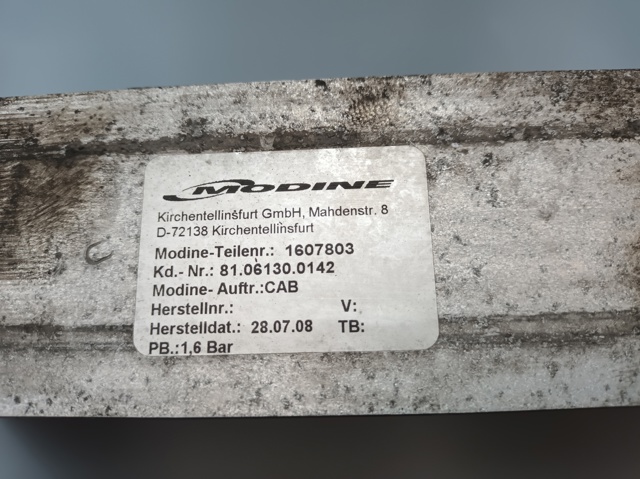 Chłodnica intercoolera MAN L2000