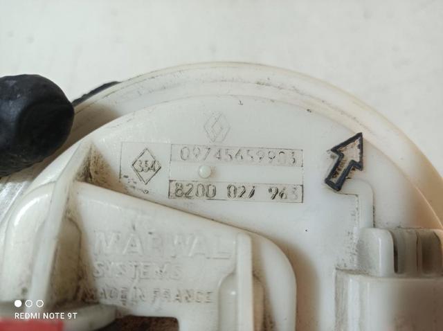 Moduł pompy paliwowej z czujnikiem poziomu paliwa 8200027963 RENAULT
