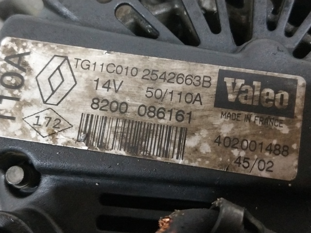 Alternator 8200086161 RENAULT
