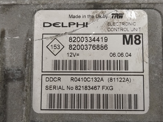 Sterownik silnika 8200334419 NISSAN