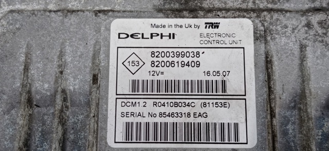 Sterownik silnika 8200399038 NISSAN