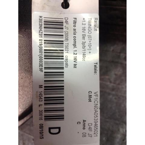 Filtr powietrza 8200517765 RENAULT