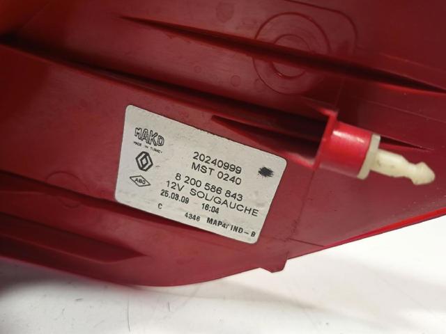 Lampa zespolona tylna lewa 8200586843 RENAULT