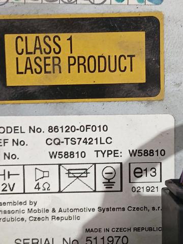 Radioodtwarzacz (radio AM/FM) Toyota Corolla R10