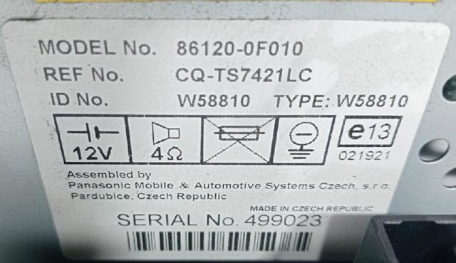 Radioodtwarzacz (radio AM/FM) Toyota Corolla R10