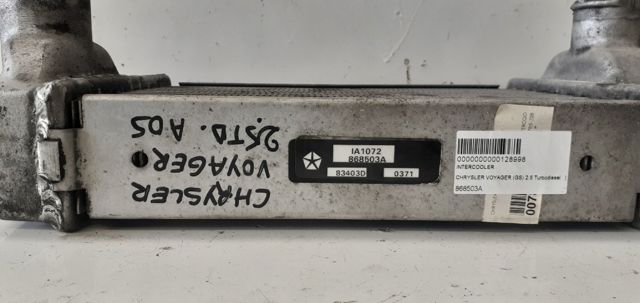 Chłodnica intercoolera 868503A CHRYSLER
