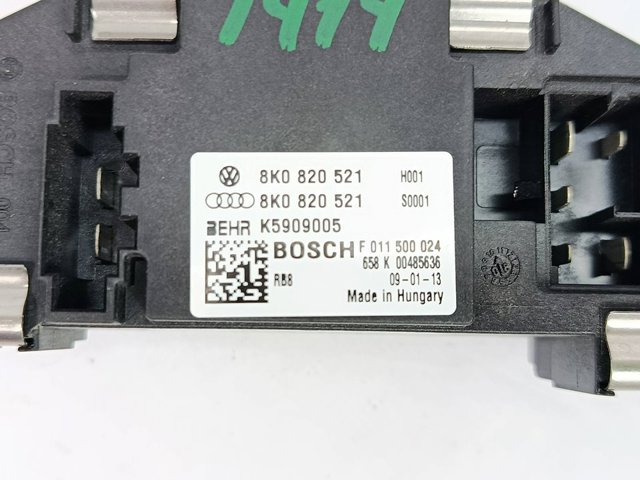 Rezystor wentylatora nagrzewnicy (ogrzewacza kabiny) 8K0820521 VAG