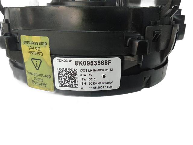 Pierścień kontaktowy AIRBAG, taśma kierownicy  8K0953568F VAG