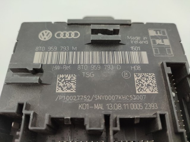 Blok komfortu przednich drzwi 8T0959793D VAG