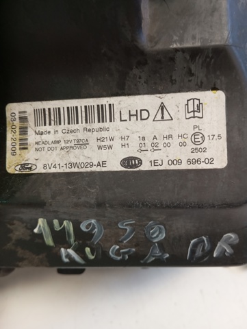 Reflektor prawy Ford Kuga 1 CBV