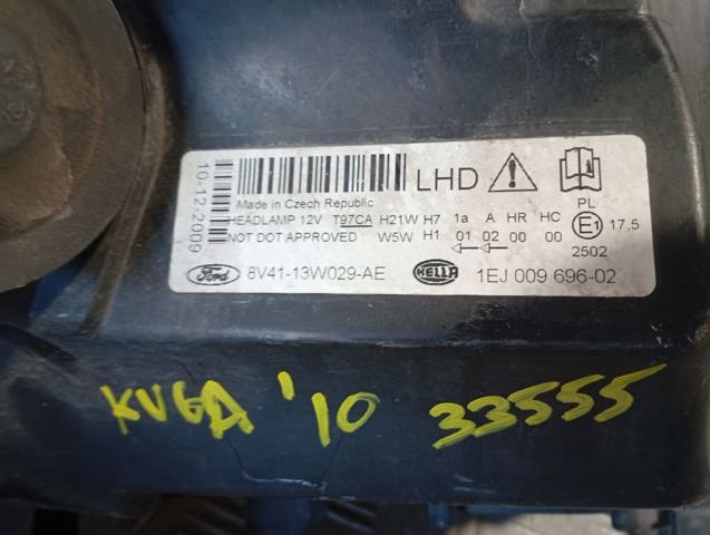 Reflektor prawy 8V4113W029AE FORD