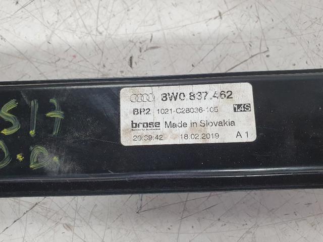 Mechanizm podnoszenia szyby drzwi przednich prawych 8W0837462 VAG