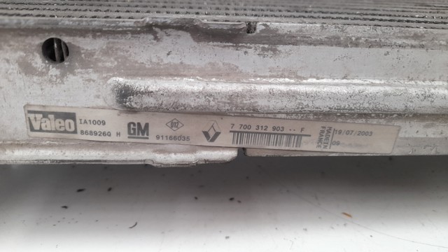 Chłodnica intercoolera 91166035 OPEL