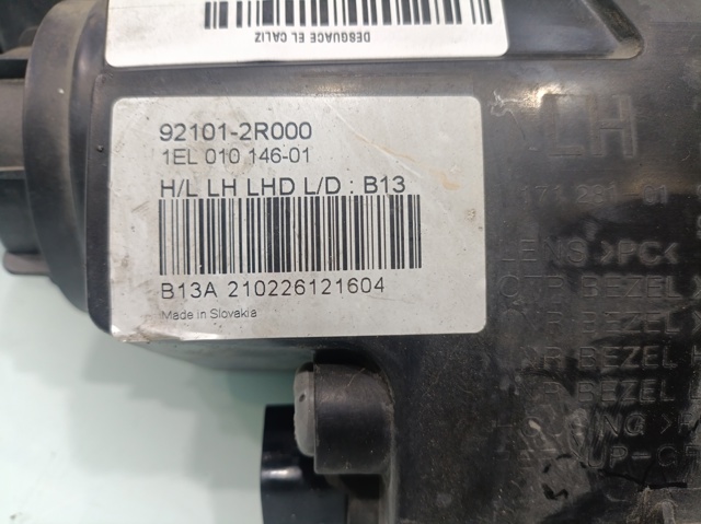Reflektor lewy 921012R000 HYUNDAI