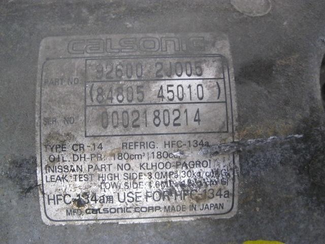 Sprężarka klimatyzacji 926002J005 NISSAN