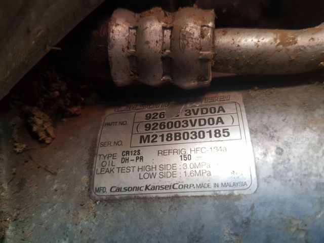Sprężarka klimatyzacji 926003VD0A NISSAN