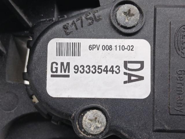 Pedał przyspieszenia (gazu) 93335443 OPEL