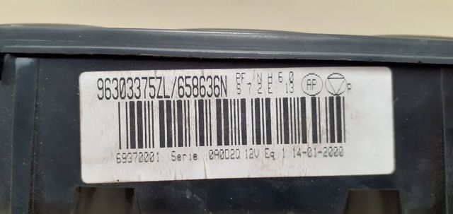 Sterownik trybów ogrzewania/klimatyzacji 96303375ZL PEUGEOT