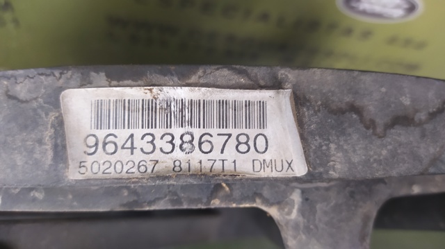 Wentylator elektryczny układu chłodzenia kompletny (silnik+wirnik) 9643386780 PEUGEOT