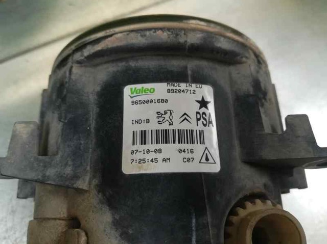 Lampa przeciwmgielna lewa/prawa 9650001680 PEUGEOT