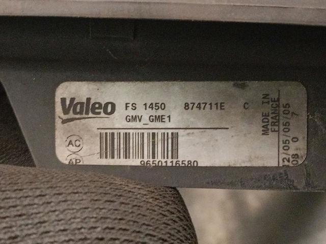 Wentylator elektryczny układu chłodzenia kompletny (silnik+wirnik) 9650116580 PEUGEOT