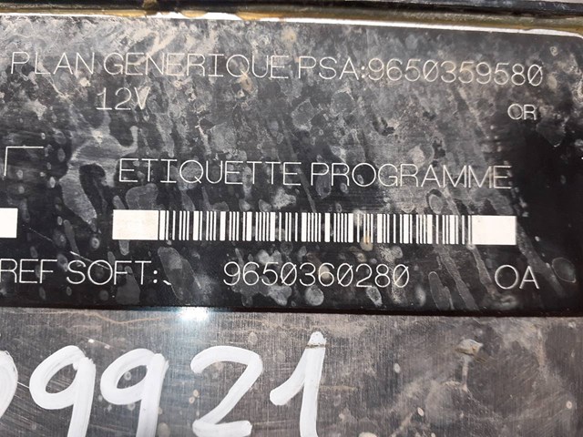 Sterownik silnika 9650360280 PEUGEOT