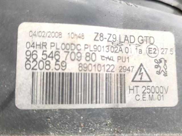 Reflektor lewy Peugeot 607 9D, 9U