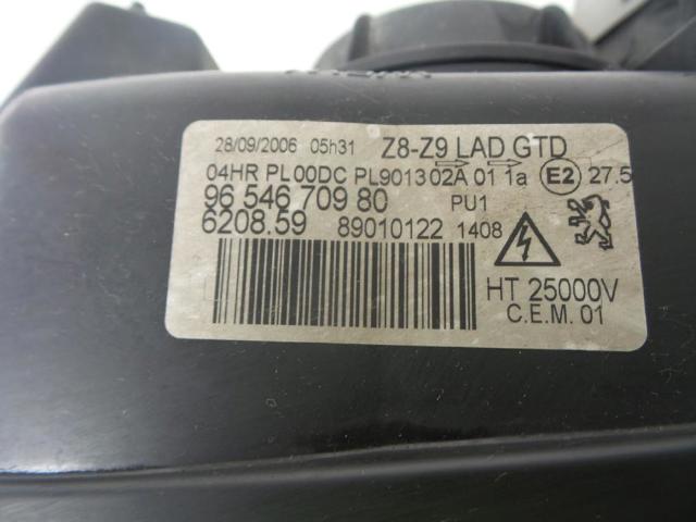 Reflektor lewy Peugeot 607 9D, 9U