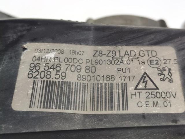 Reflektor lewy Peugeot 607 9D, 9U